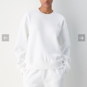 Aritzia White Crewneck Sweatshirt